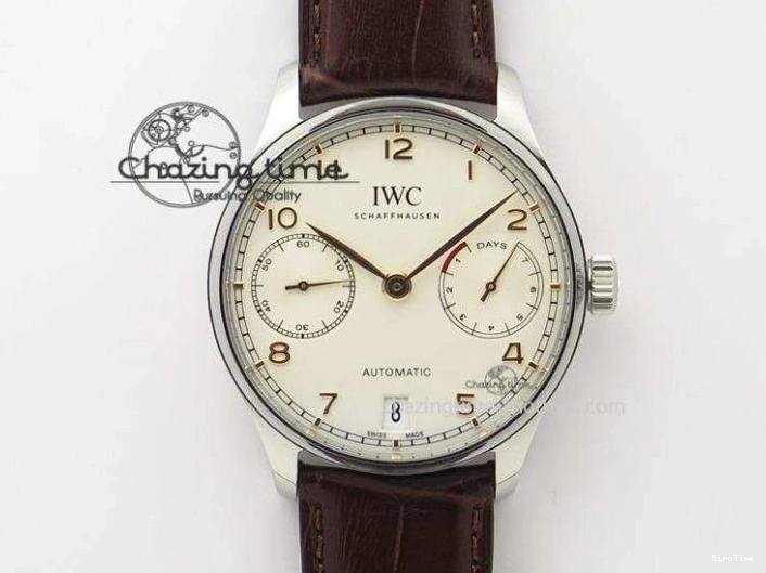 MIROTIME 0715 Portuguese Real PR RG IW5007 ZF 1:1 Best Edition Black Dial On Black Leather Strap A52010 V FreshLook 7304